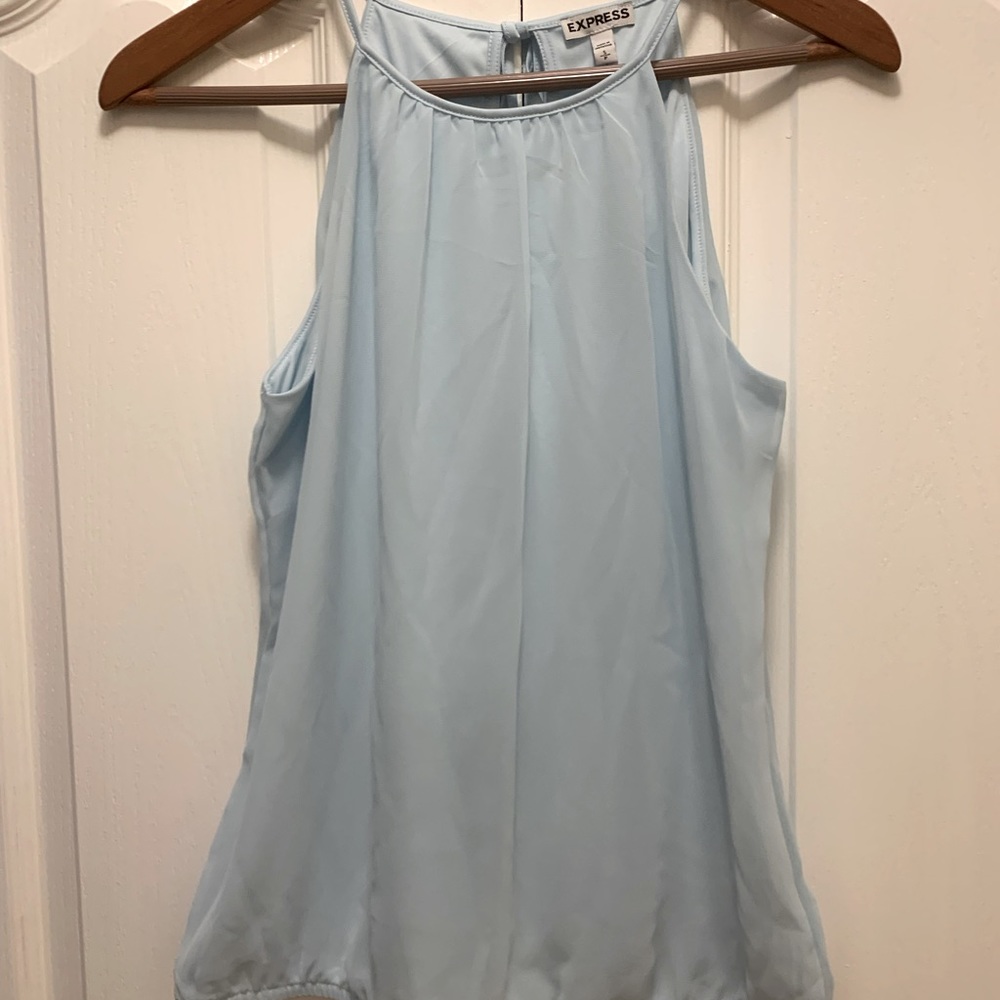 Express high neck cami in beautiful baby blue.
